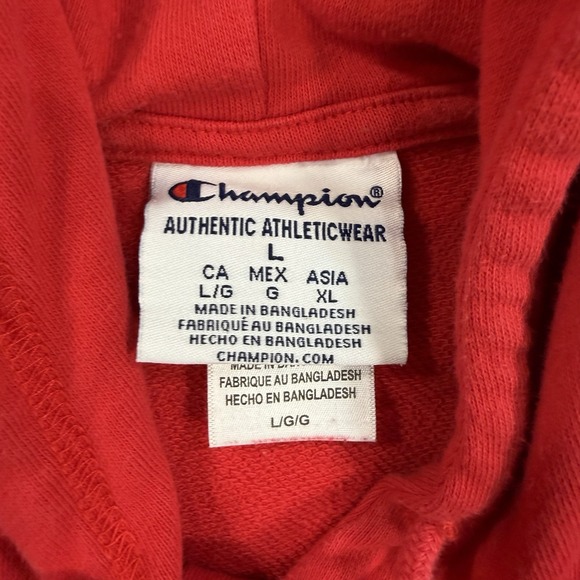 Champion Maryland Terrapins Hoodie L‎ Pullover College Logo Red Fleece Womens - Picture 2 of 8